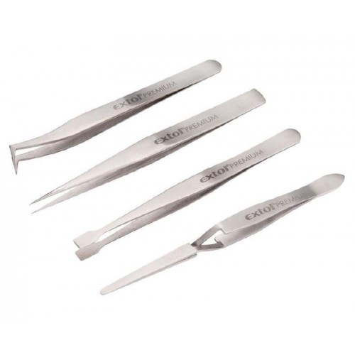 Extol Premium Rostferie Pinzetten, Set 4 Stück, 8859100