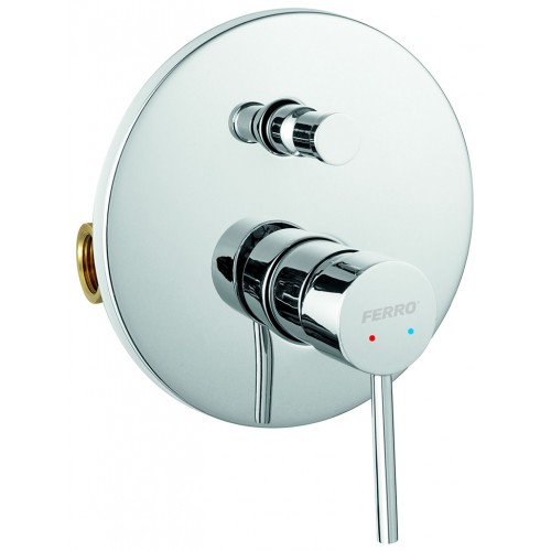 FERRO FIESTA Unterputz-Wannen-/Duscharmatur mit Umschalter, Chrom BFI7P