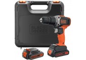 Black & Decker BCD003C2K-QW Schlagbohrmaschine (45Nm/18V/2x1,5Ah), Koffer