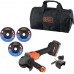 Black & Decker BCG6L8D1S-QW Akku bürstenloser Winkelschleifer (18V/1x2,0Ah), 3x Scheibe