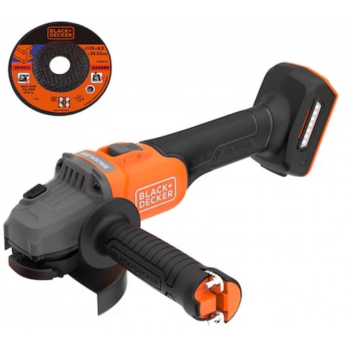 Black & Decker BCG6L8N-XJ Akku bürstenloser Winkelschleifer (18V/ohne Akku und Ladegerät) Black & Decker BCG6L8N-XJ Akku bürstenloser Winkelschleifer (18V/ohne Akku und Ladegerät)