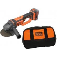 Black & Decker BCG720M1-QW Akku Winkelschleifer (125mm/18V/1x4,0Ah), Tasche