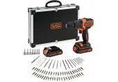 Black & Decker BDCHD18BAFC-QW Akku-Schlagbohrschrauber (40Nm/18V/2x1,5Ah), Koffer +Zubehör