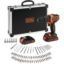 Black & Decker BDCHD18BAFC-QW Akku-Schlagbohrschrauber (40Nm/18V/2x1,5Ah), Koffer +Zubehör