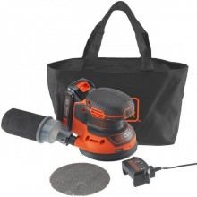 Black & Decker BDCROS18-QW Akku-Exzenterschleifer (125mm/18V/1x1,5Ah), Tasche