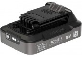 Black & Decker BDL2018S-XJ Akku Li-Ion (18V/2,0Ah) mit Ladezustandsanzeige