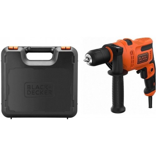 Black & Decker BEH200K-QS Schlagbohrmaschine (500W/13mm), Koffer