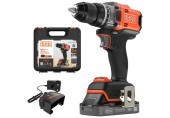 Black & Decker BLD682D1XK-QW Akku bürstenloser Schraubendreher (50Nm/18V/1x2,0Ah), Koffer