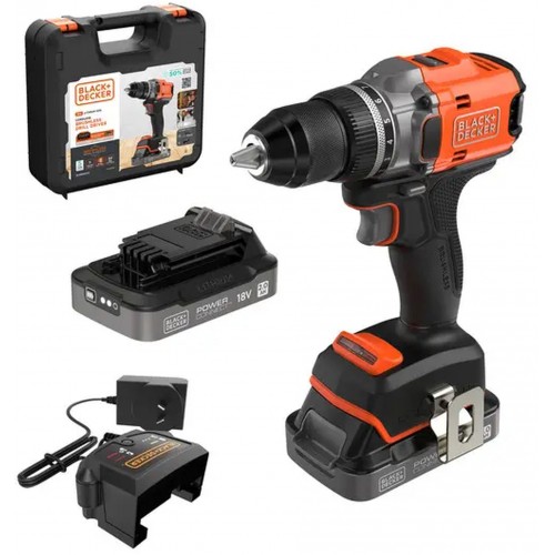 Black & Decker BLD682D2XK-QW Akku bürstenloser Schraubendreher (50Nm/18V/2x2,0Ah), Koffer Black & Decker BLD682D2XK-QW Akku bürstenloser Schraubendreher (50Nm/18V/2x2,0Ah), Koffer
