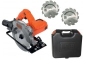 Black & Decker CS1250LKA-QS Handkreissäge (190mm/1250W), 2x Sägeblatt und Koffer