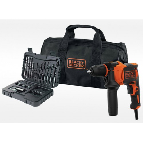 Black & Decker BEH710SA32 Schlagbohrmaschine 710W + Werkzeugset (32-tlg.)