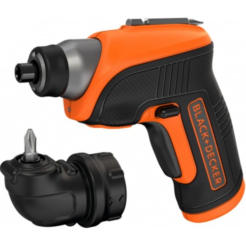 BLACK & DECKER CS3652LC Akku-Schrauber mit Winkelaufsatz, 3,6 V/1,5Ah