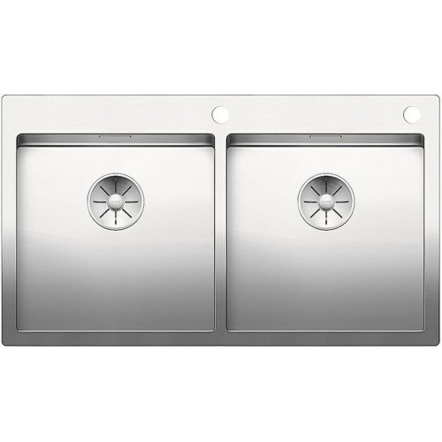 BLANCO Einbauspüle CLARON 400/400-IF/A Edelstahl Steelart | InFino Ablauf 521654