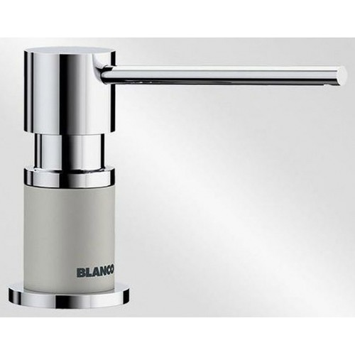 BLANCO Spülmittelspender LATO Silgranit-Look zweifarbig perlgrau/chrom 525818