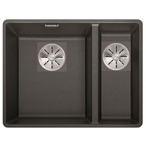 BLANCO Einbauspüle SUBLINE 340/160-F Silgranit flächenbündig einbaubar,schwarz 525984