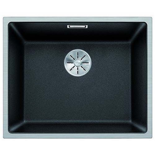 BLANCO Einbauspüle SUBLINE 500-IF SteelFrame Silgranit, InFino schwarz 525997
