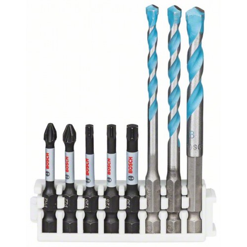 BOSCH Bohrer und Schrauberbit-Set, ImpactControl Hex-9 MultiConstuction