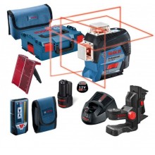 BOSCH GLL 3-80 C Linienlaser + LR 7 Laser-Empfänger + BM 1 Universalhalterung 0601063R05