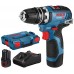 BOSCH GSR 12V-35 FC Akku-Bohrschrauber L-BOXX, 2x akku 3,0 Ah,bohrfutteraufsatz 06019H3001