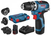 BOSCH GSR 12V-35 FC L-BOXX 102, 2x akku 3,0 Ah, adapter Akku-Bohrschrauber 06019H3000