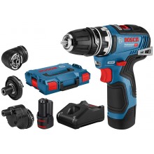 BOSCH GSR 12V-35 FC L-BOXX 102, 2x akku 3,0 Ah, adapter Akku-Bohrschrauber 06019H3000