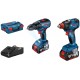 BOSCH Set: GDX 18V-200 + GSR 18V-50 + 2 x GBA 18V 4.0Ah + GAL 18V-40 in L-BOXX 06019J2220