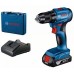 BOSCH GSR 185-LI Akku-Bohrschrauber (1x 18V/2,0Ah) GAL 18V-20 Koffer 06019K3001