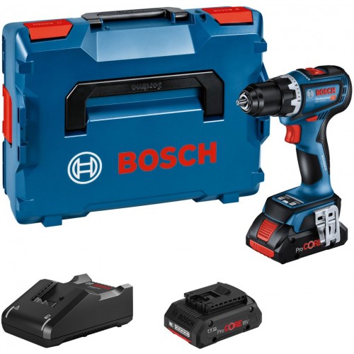 BOSCH GSR 18V-90 C Akku-Bohrschrauber, L-BOXX, GAL 18V-40, 2x Aku 4.0Ah 06019K6004