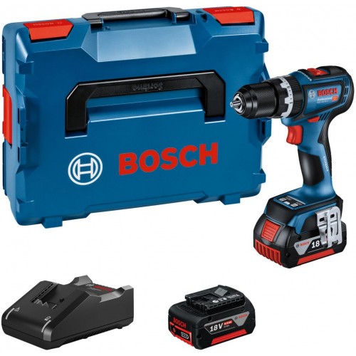 BOSCH GSB 18V-90 C Akku-Schlagbohrschrauber, 2x 5.0Ah, L-BOXX 06019K6106