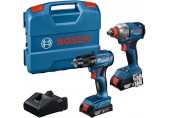 BOSCH GDX 18V-285 + GSR 18V-185 + 2× 2,0 Ah + GAL 18V-20 + PROFESSIONAL Koffer 06019N2123