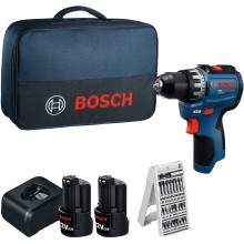 BOSCH GSR12V-31 PROFESSIONAL Akku-Bohrschrauber, 2x 12V/2,0Ah, Tasche 06019S6004