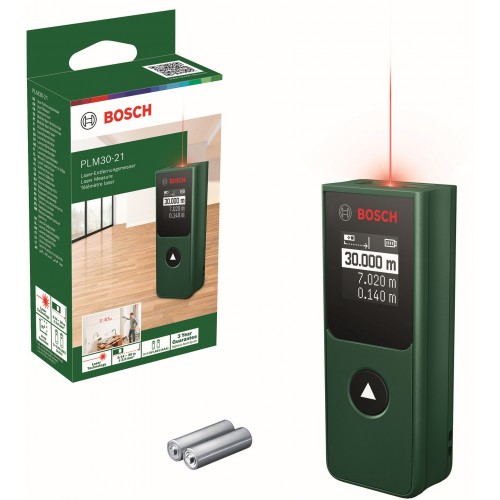 BOSCH PLM30-21 Digitaler Laser-Entfernungsmesser 0603672K00 BOSCH PLM30-21 Digitaler Laser-Entfernungsmesser 0603672K00