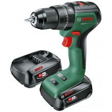 BOSCH UniversalImpact 18V-60(2x2,0Ah)+AL18V Akku-Zweigang-Schlagbohrschrauber 06039D7102