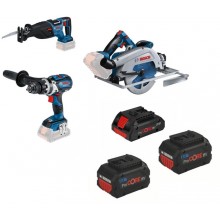 BOSCH satz GSB 18V-110C+GKS 18V-68GC+GSA 18V-28+1x 4Ah+2x 5,5Ah 0615990N38