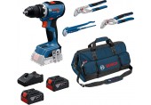 BOSCH GSR 18V-65 PROFESSIONAL Akku-Bohrschrauber, 3 Klempnerzangen 0615A5007J