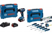 BOSCH GSR 18V-65 PROFESSIONAL Akku-Bohrschrauber, 19-teiliges Werkzeugset 0615A5007K