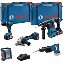 BOSCH GSB+GBH+GWS+GSA+GL+3×5+GAL PROFESSIONAL 18V-Set mit 5 Werkzeugen 0615A5007S