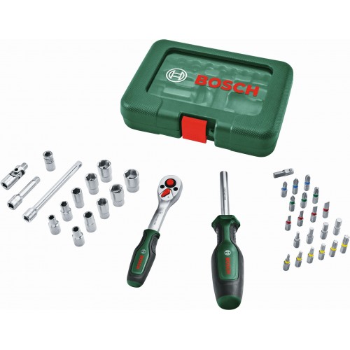 BOSCH 37-teiliges Ratschen-Set 1/4” 1600A039J6 BOSCH 37-teiliges Ratschen-Set 1/4” 1600A039J6