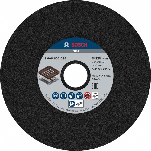 BOSCH PRO Metal Schleifscheibe, 125 x 26 x 20 mm, G24 1608600069