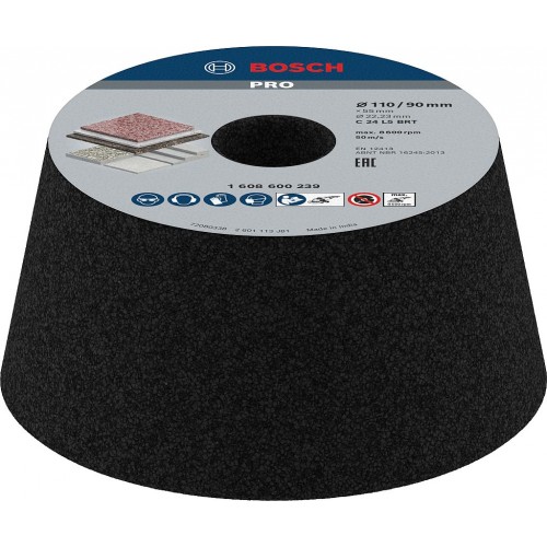 BOSCH PRO Metal Konischer Schleiftopf, 90 x 110 x 55 mm, G24 1608600239