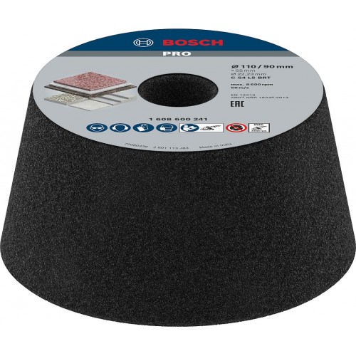 BOSCH PRO Metal Konischer Schleiftopf, 90 x 110 x 55 mm, G54 1608600241