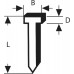 BOSCH Nägel, Typ 48 1,8 x 1,45 x 14 mm 1609200393