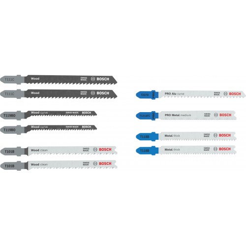 BOSCH Stichsägeblatt Set Wood and Metal Advanced, 10-tlg. 2607012072 BOSCH Stichsägeblatt Set Wood and Metal Advanced, 10-tlg. 2607012072