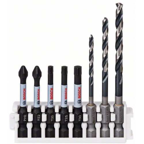 BOSCH Pick and Clic Impact Control HSS-Spiralbohrer- und Schrauberbitpacks 2608577143