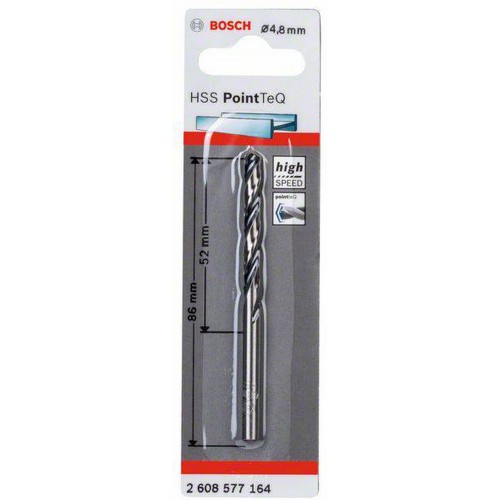 BOSCH HSS-Spiralbohrer PointTeQ 4,8 x 52 mm, 1stck 2608577164