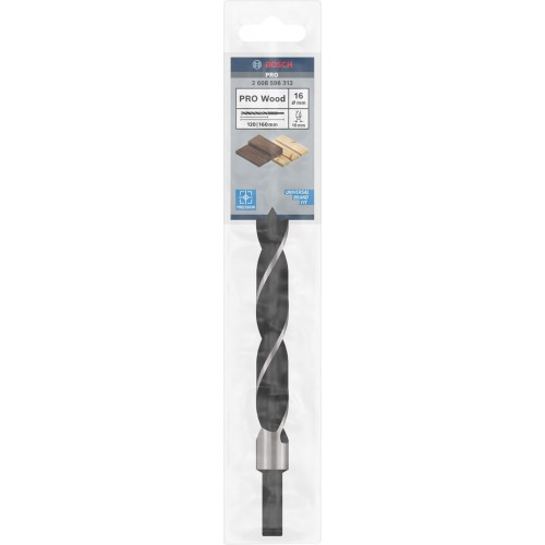 BOSCH PRO Wood Holzspiralbohrer 16 x 100 x 160 mm, d 10 mm 2608596313 BOSCH PRO Wood Holzspiralbohrer 16 x 100 x 160 mm, d 10 mm 2608596313