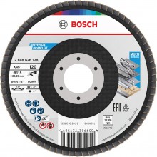 BOSCH X451 Fächerschleifscheibe, 115 × 22,23 mm, G120, T29, 2608626128