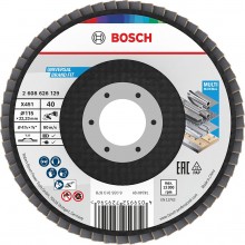 BOSCH X451 Fächerschleifscheibe, 115 × 22,23 mm, G40, T27, 2608626129