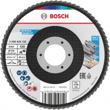 BOSCH X451 Fächerschleifscheibe, 115 × 22,23 mm, G120, T27 2608626135