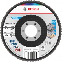 BOSCH X451 Fächerschleifscheibe, 115 × 22,23 mm, G120, T27 2608626136